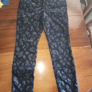 Chico's Black and Gray Patterned Jeggings